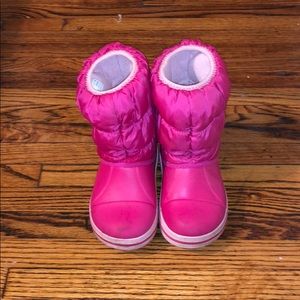 Girl crocs rainboots size 10